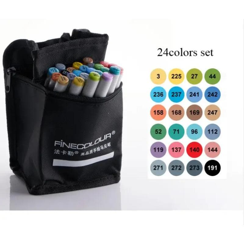 EF100 Professional Art Marker Pen 24/36/48/60/72 Color Double Head Drawing Brush Alcohol-based Paint Marker Marker Sketch