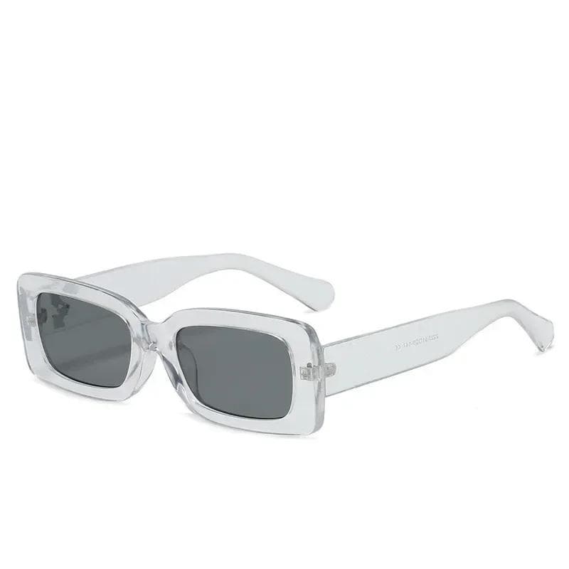 Small Rectangle Women Sun Glasses Retro Square Black Sunglasses Luxury Brand Eyewear White Decoration