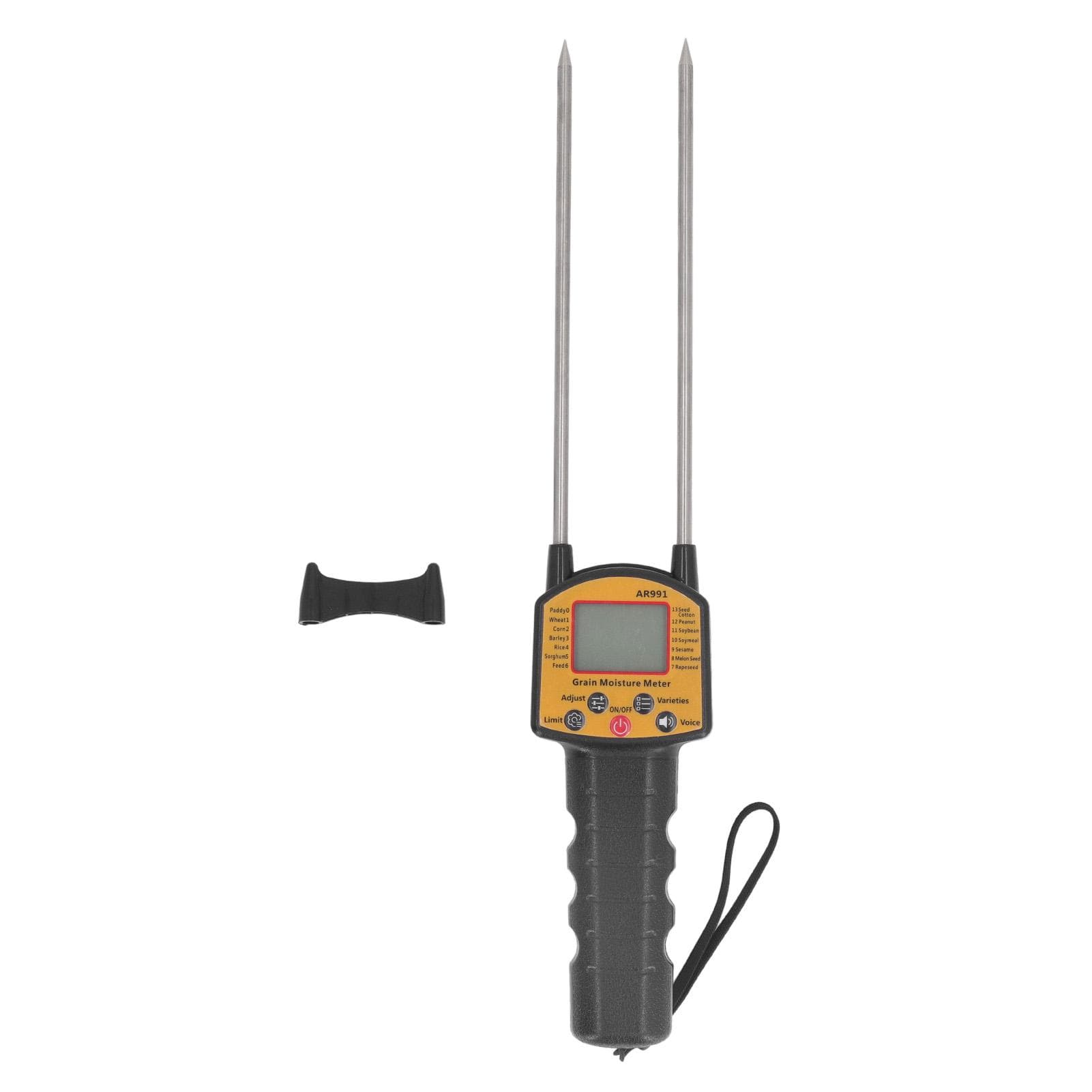 Grain Humidity Meter Digital LCD Display Grain Humidity Tester with Double Probe for Rice Wheat