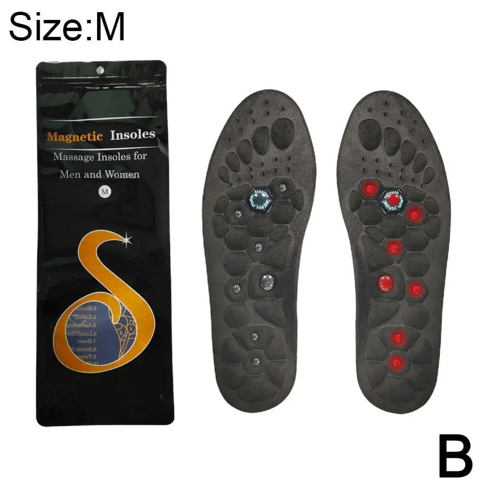 Magnetic Massage Insoles For Foot Acupressure Therapy, SoftIn soles, Running Sports Shock-absorbing Magnetic Insoles M 40-43 black