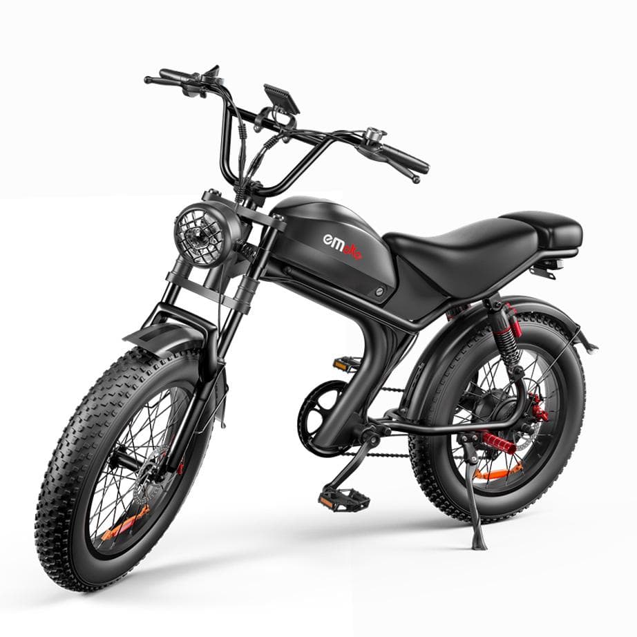 EMOKO C93 Off-Road Electric Bicycle For Adult Single Drive 1000W Motor 48V20Ah Battery Electric Bike 20 *4 Inch Fat Tires Mountian E-Bike black