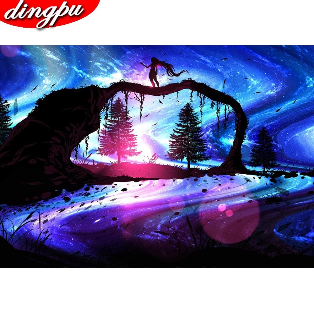 DINGPU Full Round Diamond Painting 5D Squirrel Diamond Art Embroidery Home Decoration 20X30CM