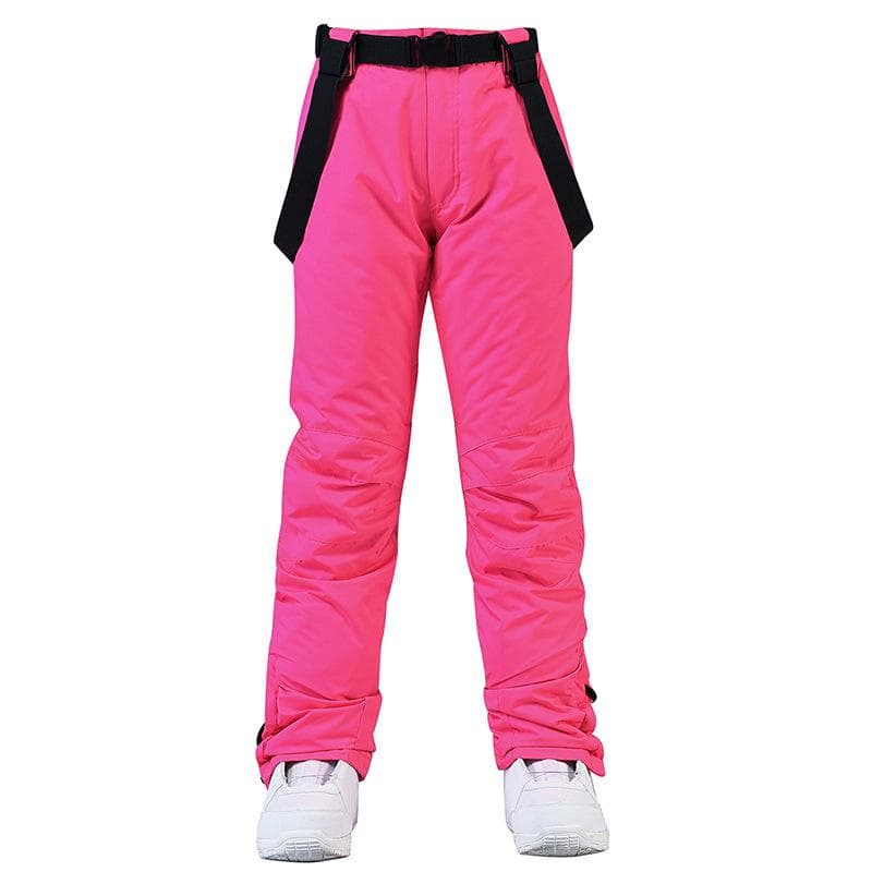Women's and Men's Ski Pants Waterproof Windproof Skiing Pants Softshell Insulated Snowboarding Hiking Winter Warm Outdoor Snow Pants for Women and Men XL Rose