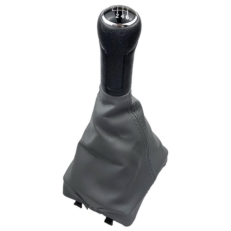 For VW Volkswagen Polo 9N 9N2 2002-2009 2010 Sedan Gear Shift Knob Shifter Lever Stick Gaiter Boot Cover Case Cars Accessories 6 Speed Black Gray