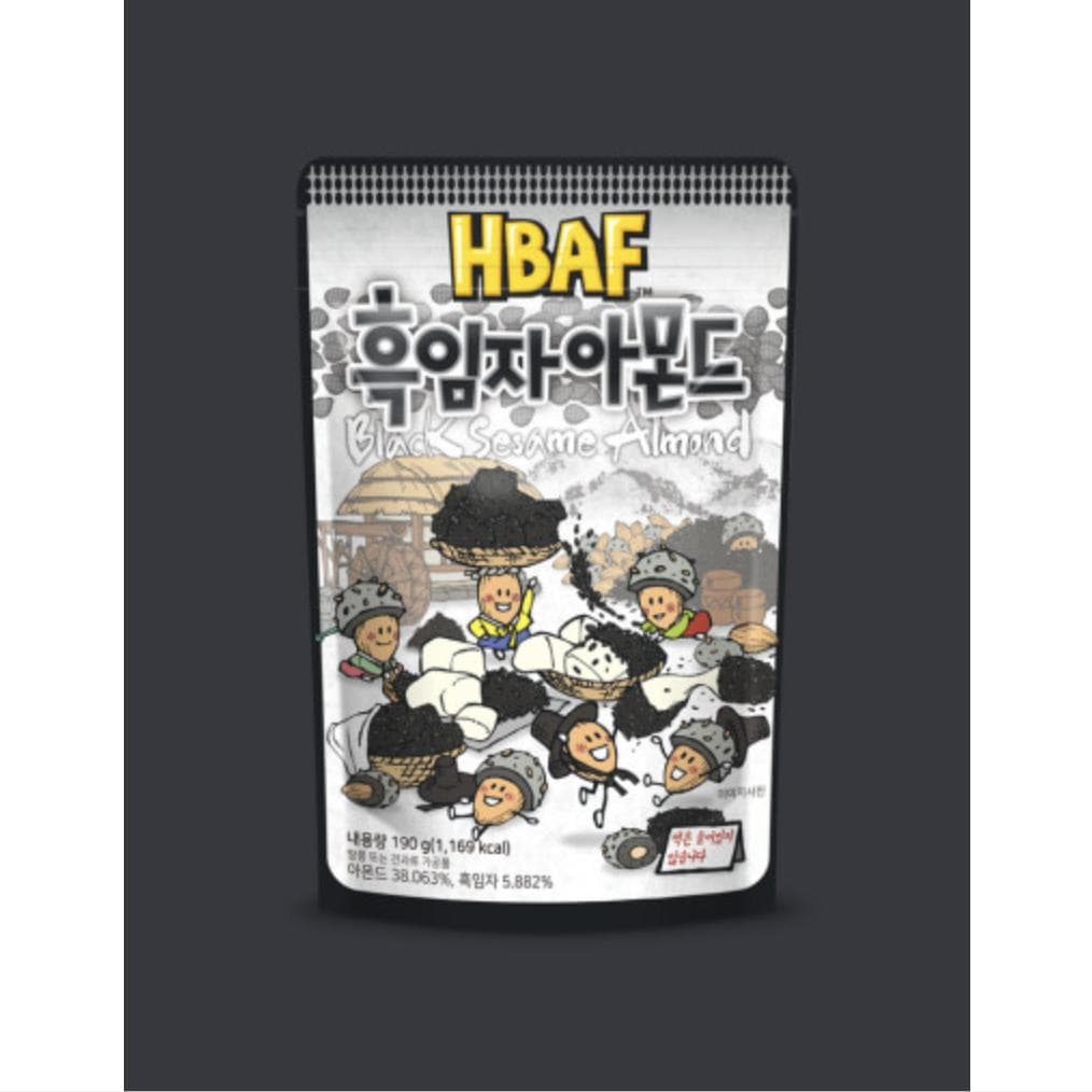 HBAF Seasoned Almonds&Cashewnut 170g/190g (35 Floavors) #Black Sesame Almond