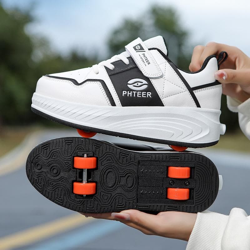 New Children's Runaway Shoes, Boys' Runaway Shoes, Automatic Student Roller Skates, Four-wheel Sports Pulley Shoes, Girls' Roller Shoes 40