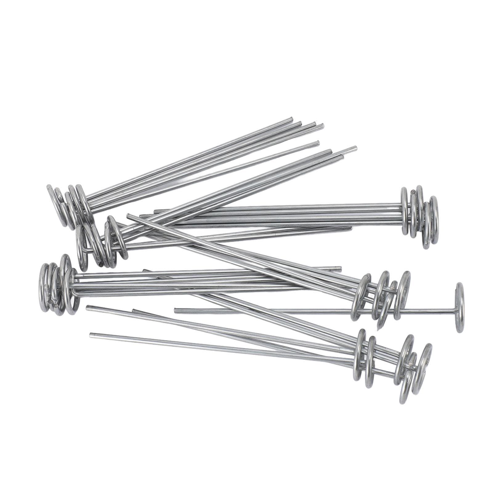 30pcs Circle Top Landscape Pins Galvanized Steel Landscape Fabric Stakes G Shape Landscape Pins for 152mm/5.98in