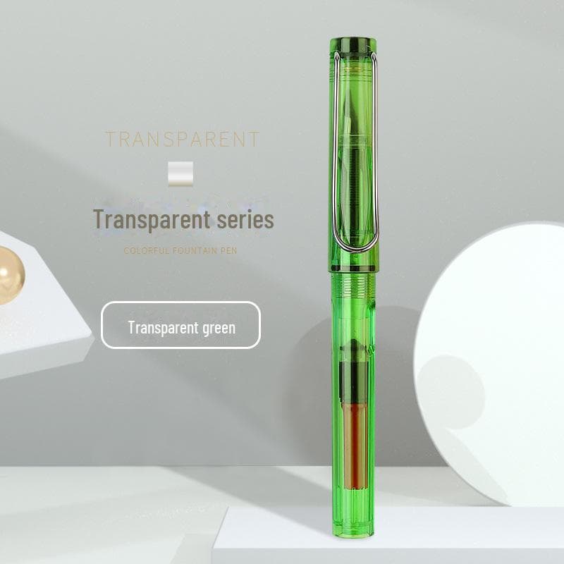 Colorful Student Fountain Pen with Replaceable Ink Capsule for Calligraphy and Correct Writing Posture 0.38mm with Converter