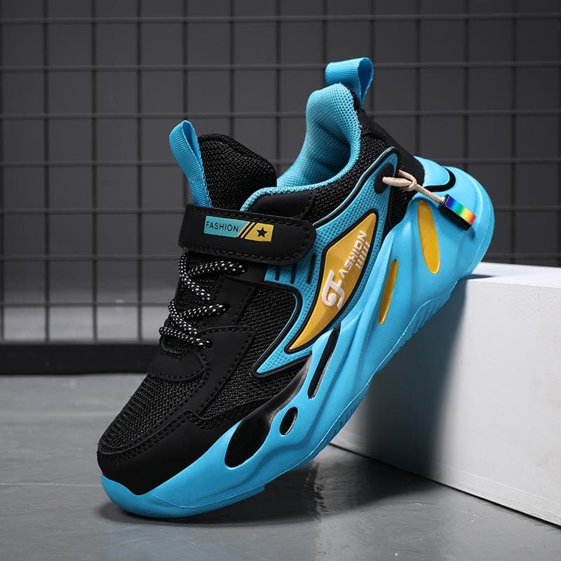 Children Sneakers for Boys Mesh Breathable Running Sports Shoes Kids Girls Flat Casual Shoes Optional Leather Big Size 40 36