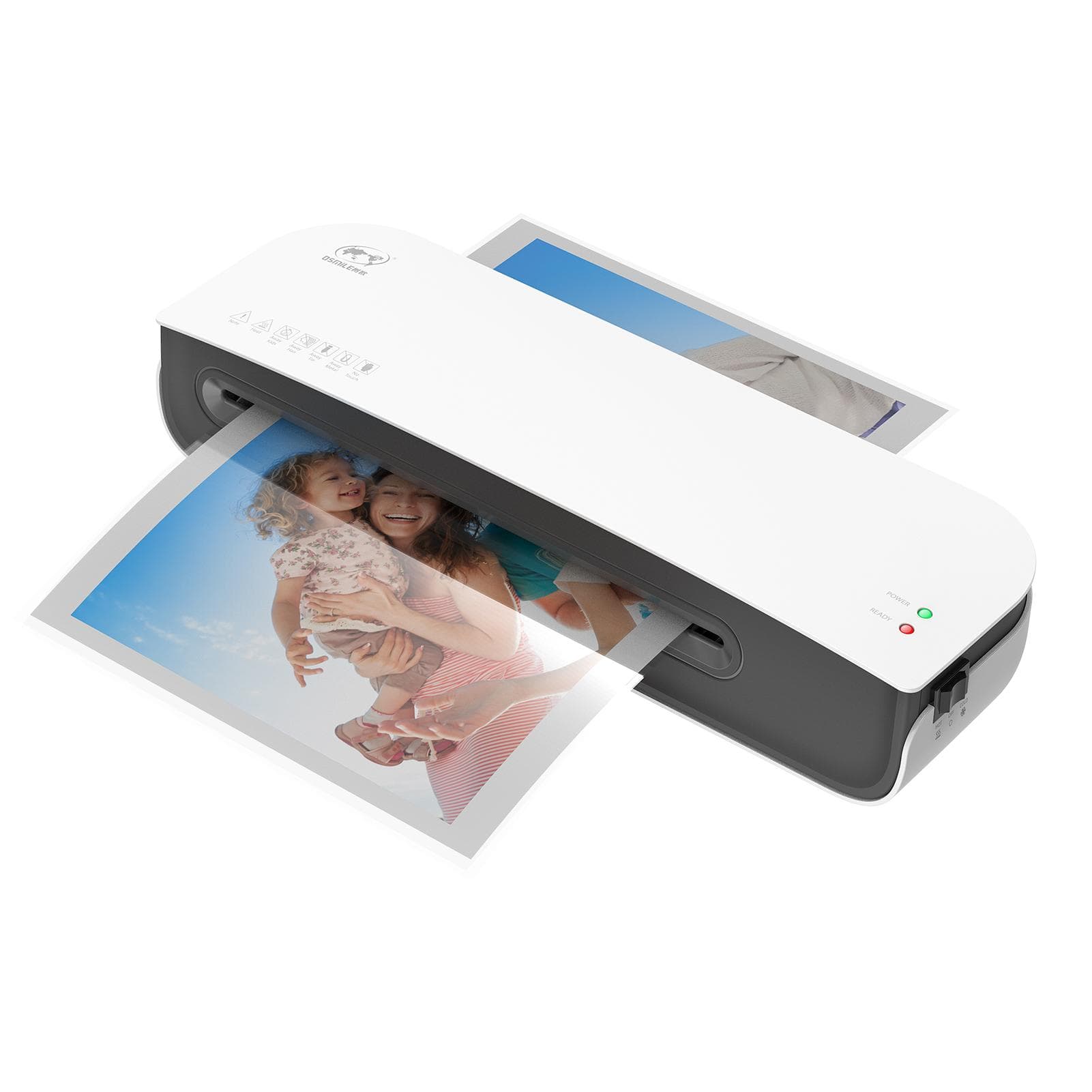 OSMILE SL289 Desktop Laminator Machine Set A4 Size Hot and Cold Lamination 2 Roller System 9 inches EU Plug