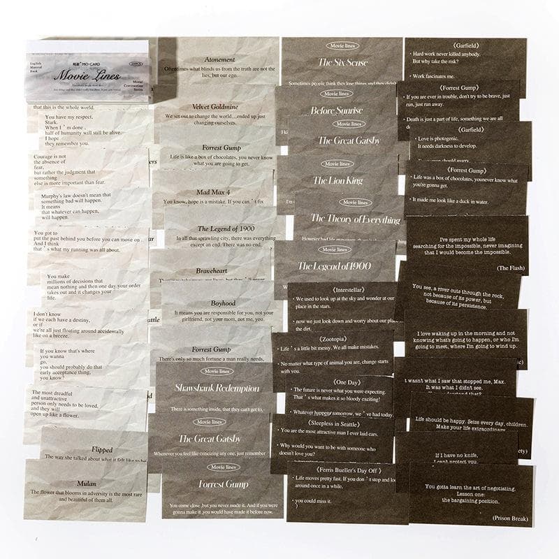 100 Sheets Vintage English Poetry Blessing Decorative Material Paper Collage Background Paper Scrapbooking Diary Lable Planner