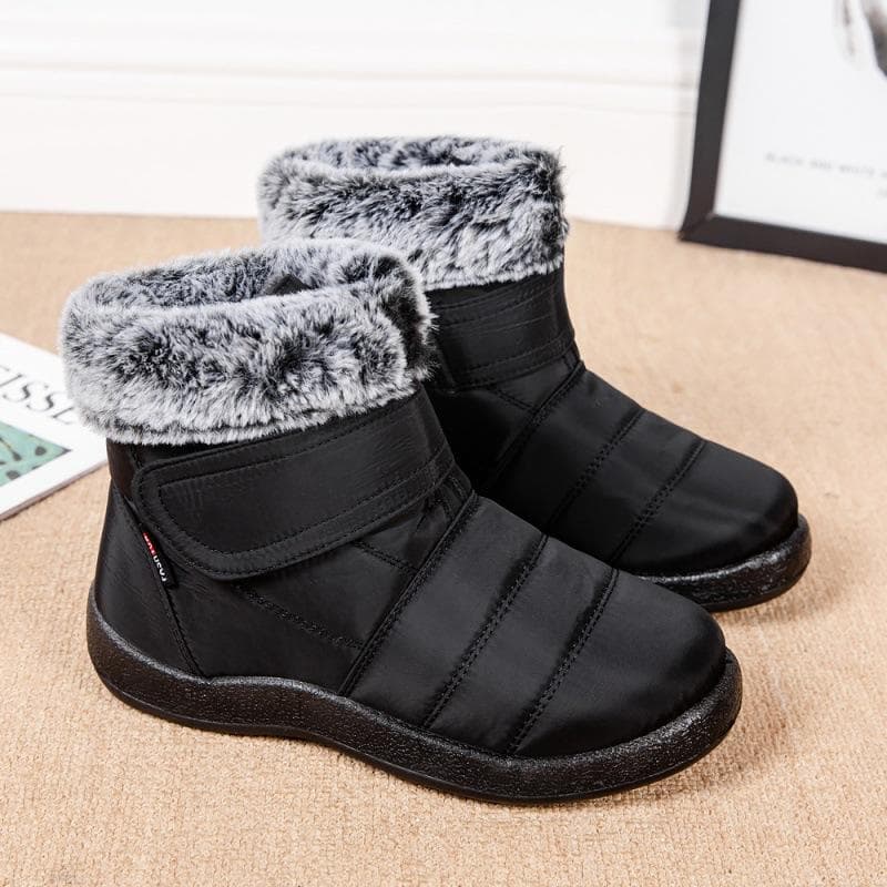 2023 High Quality Winter Boots Women's Boots Mother Shoes Waterproof Ankle Boots Women Rain Warm Fur Foot 41 black