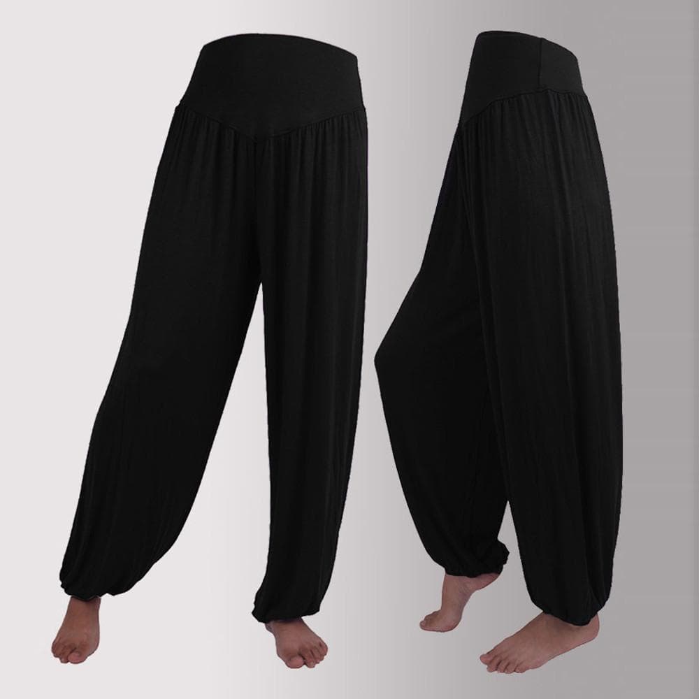 Womens Sports Fashion Elastic Loose Modal Cotton Soft Yoga Dance Harem Pants XXL