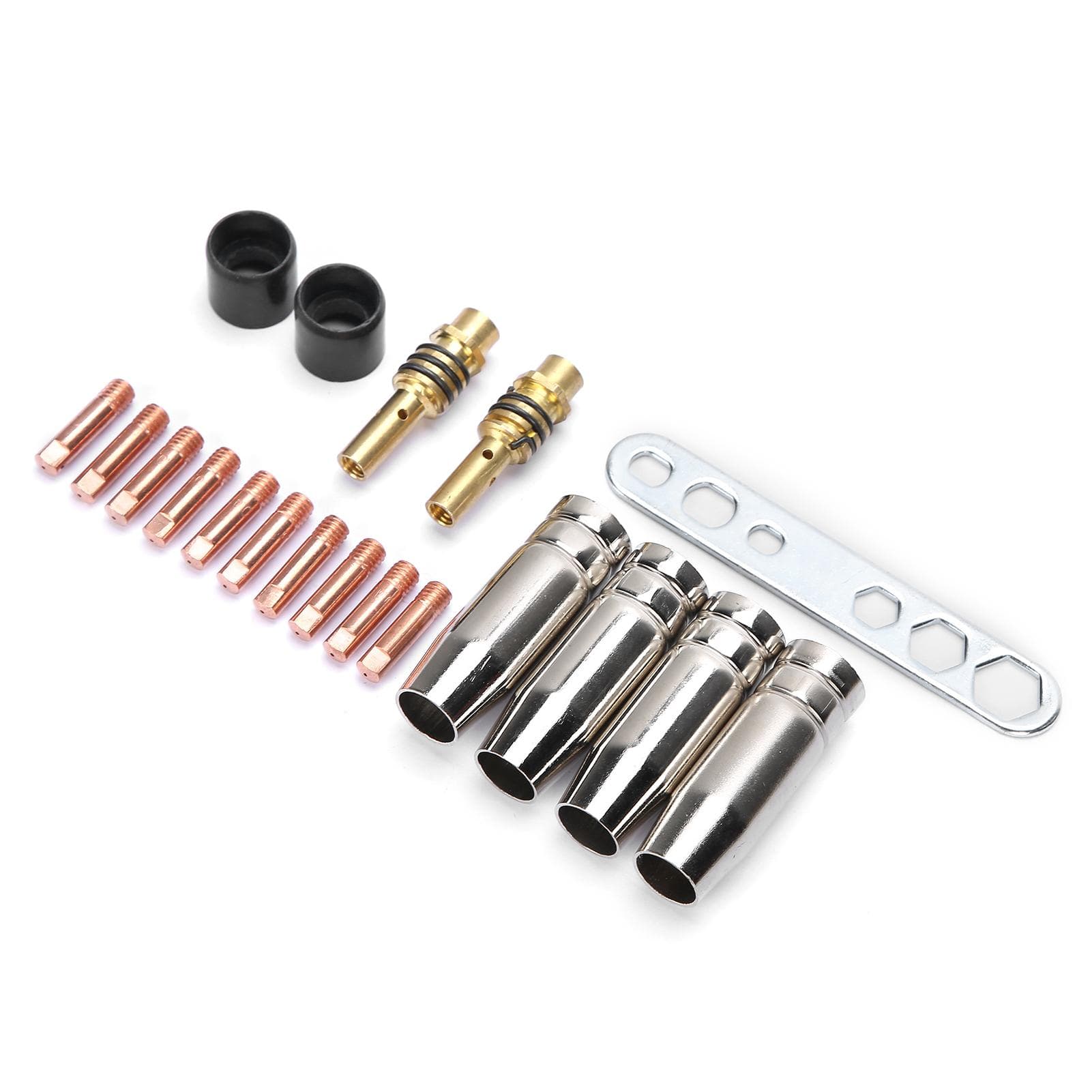 19Pcs Torch Welding Accessories Kit Nozzles Contact Tips for Binzel 15AK MIG Welder