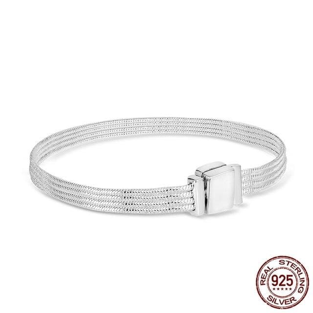 925 Silver Bracelet Charms Pendant Beads Bangles Infinity Knot Women Femme Bracelet Jewelry 20cm