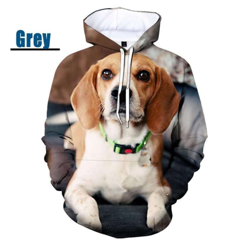 New Fashion Animal Dog Beagle Funny Sweatshirt Men and Women 3D Printing Casual Long-sleeved Hoodies L