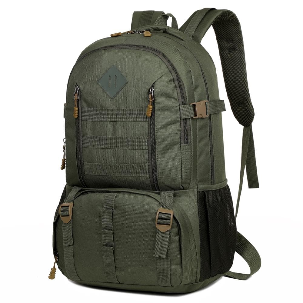 Outdoor Hiking Backpack Water Resistant Oxford Cloth Climbing Backpacks for Camping Hiking army green