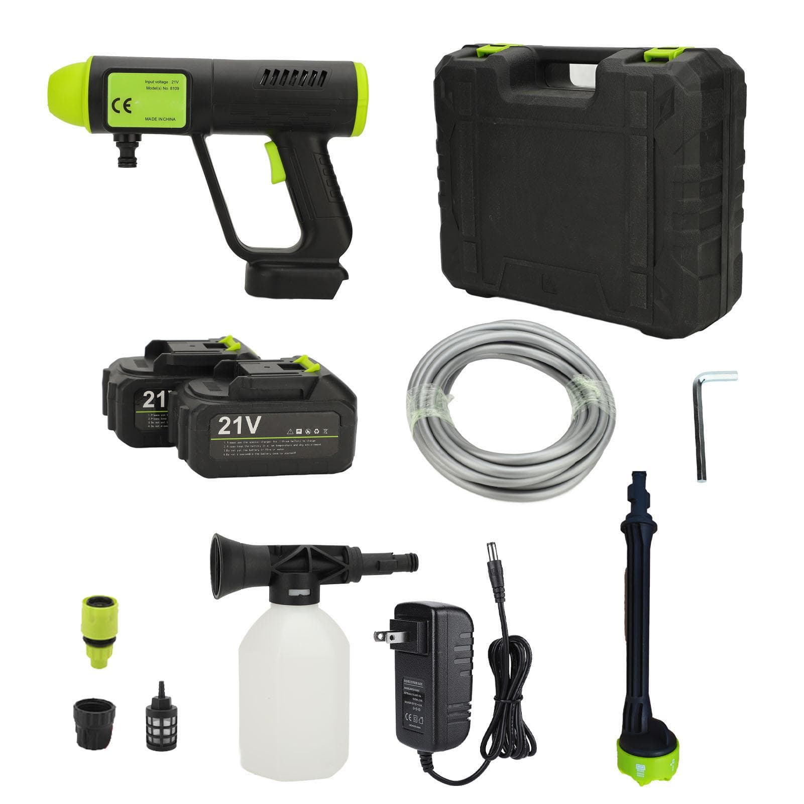 Brushless Pressure Washer 60bar Battery Powered Handheld Portable Power Washer with LCD Screen 6 in