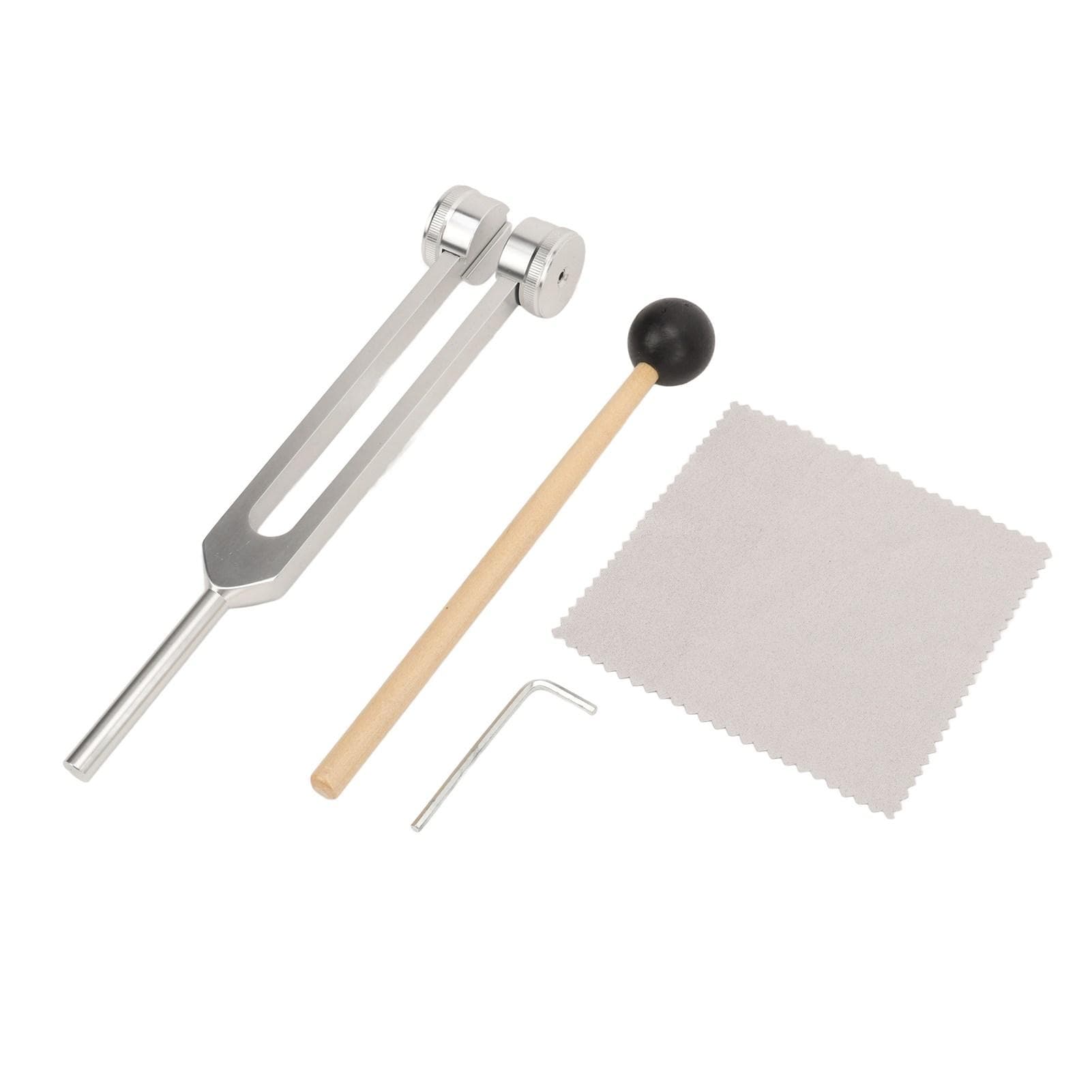 128 Hz Tuning Fork with Hammer Ergonomic Aluminum Alloy 128 Frequency Tuning Fork for Healing