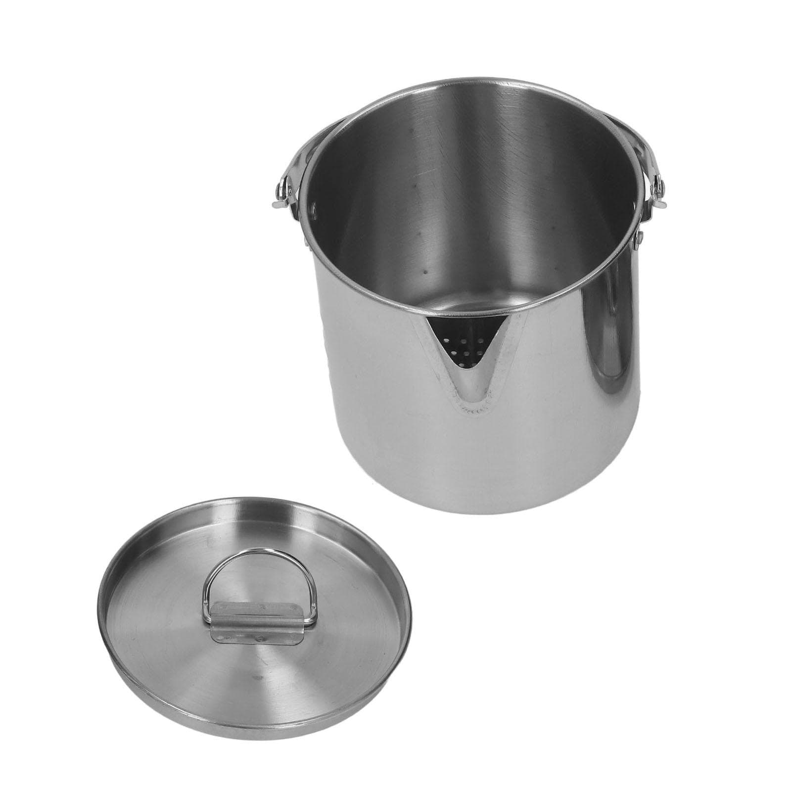1.2L Stainless Steel Camping Kettle Portable Teapot Coffee Pot Outdoor Cookware for Hiking Camping