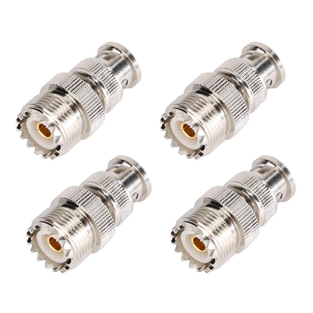 4pcs BNC Male to UHF Female RF Coaxial Cable connector Adapter Connector Converter