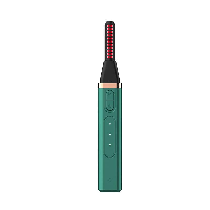 Electric Eyelash Curler, Charging, Portable Electric Eyelash Curler, Electric Heating Setting Eyelash Curler. green