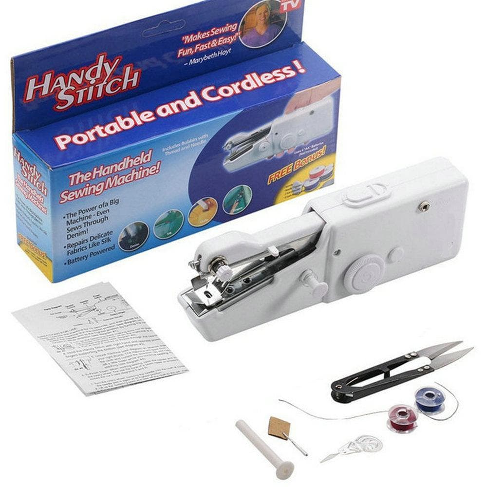 Mini Handheld Sewing Machine Portable Electric Hand Sewing Machine Quick Repairing Suitable for white