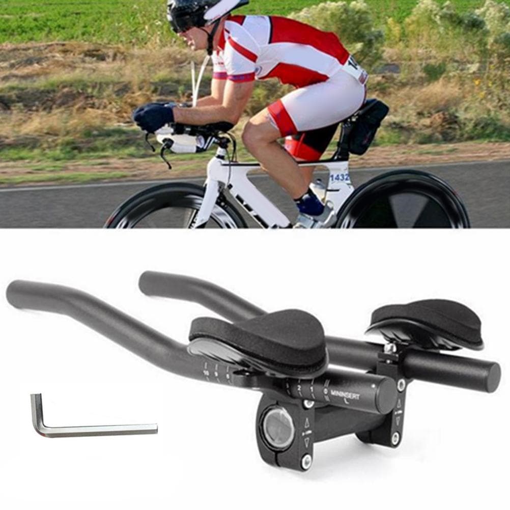 TT Handlebar with Allen Wrench Tool Triathlon Aero Bars Cycling Rest Handlebar for Moutain Bike
