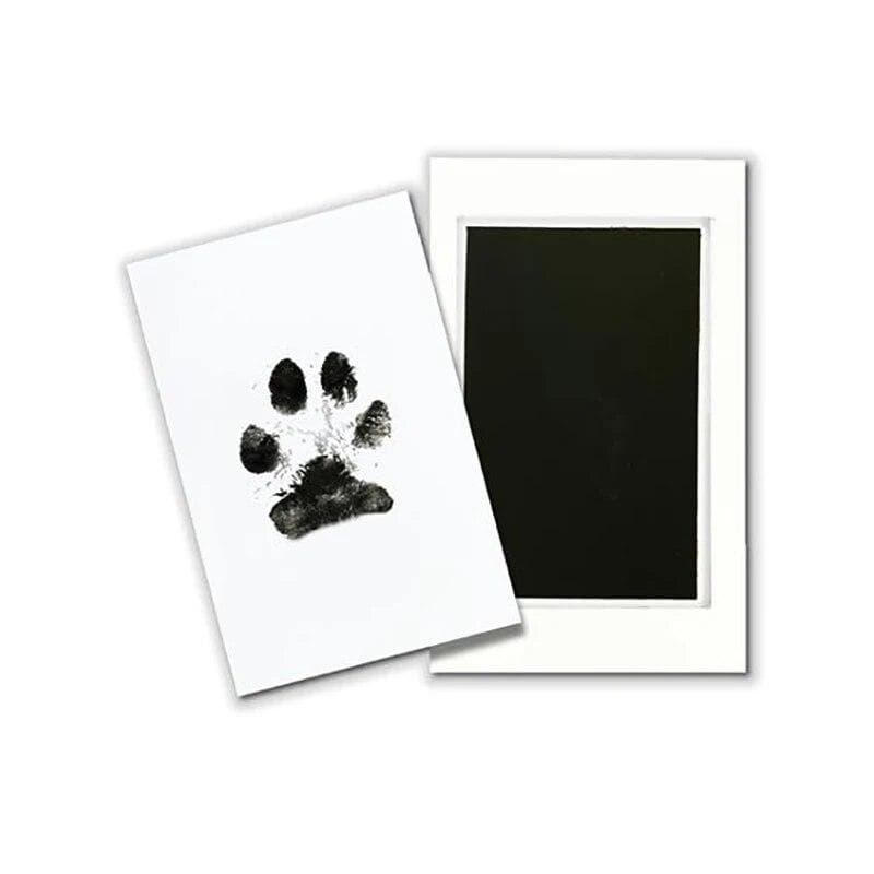 Pet Dog Cat Paw Print Ink Kit Pad Baby Handprint Footprint Safe Non-toxic Mess-free DIY Hand Footprint Easy Clean Pet Souvenir black
