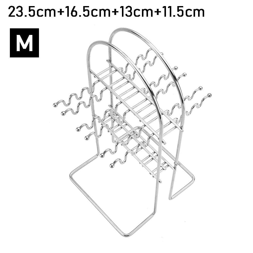 1pcs Stainless Steel Black Storage Rack Luxury Cutlery Organizer Rack For Dinner Dessert Knife Fork Tea Spoon Tableware Kitchen Tools M silver