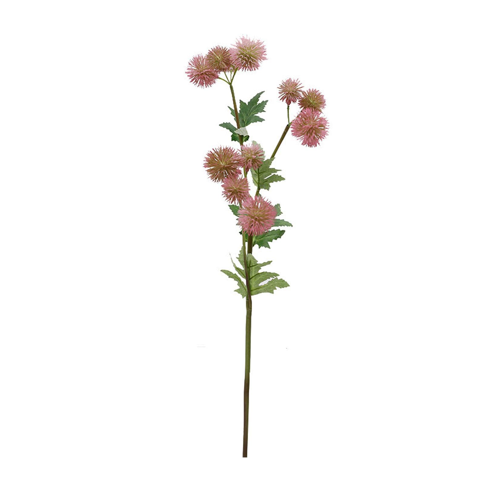 Artificial Dandelion Fadeproof Plastic 3 Forks 11 Heads Fake Flower Bouquet for Home Decoration dark purple