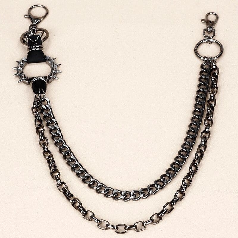 Gun Balck Color Hip-hop Pants Belt Chains Jewelry Accessories black