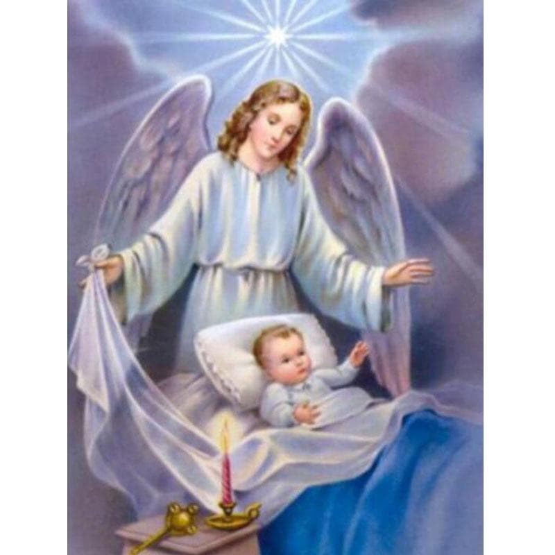 Fly Girl Diy Diamond Painting Portrait Series Diamond Embroidery Angel 3D Round Diamond Mosaic 20X30CM