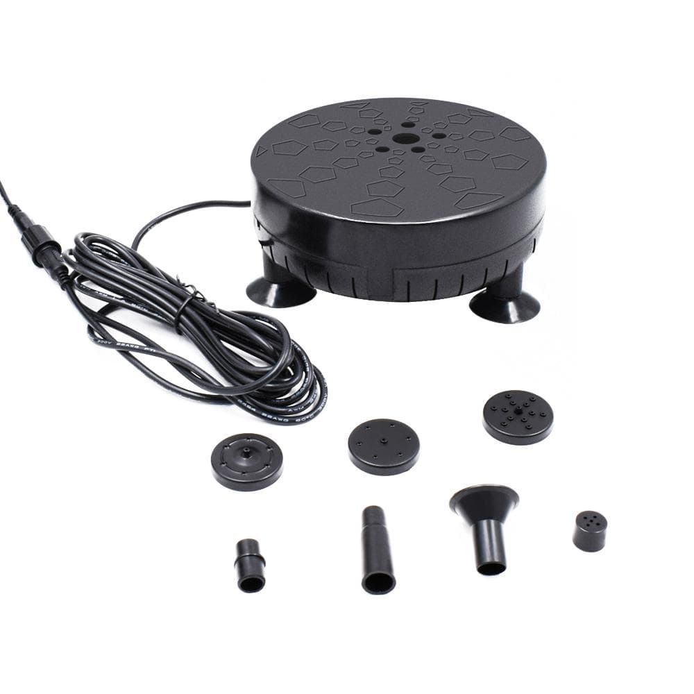Solar Fountain Pump for Birdbath 6V 3.5W Solar Powered Brushless Submersible Water Pump Built-in black