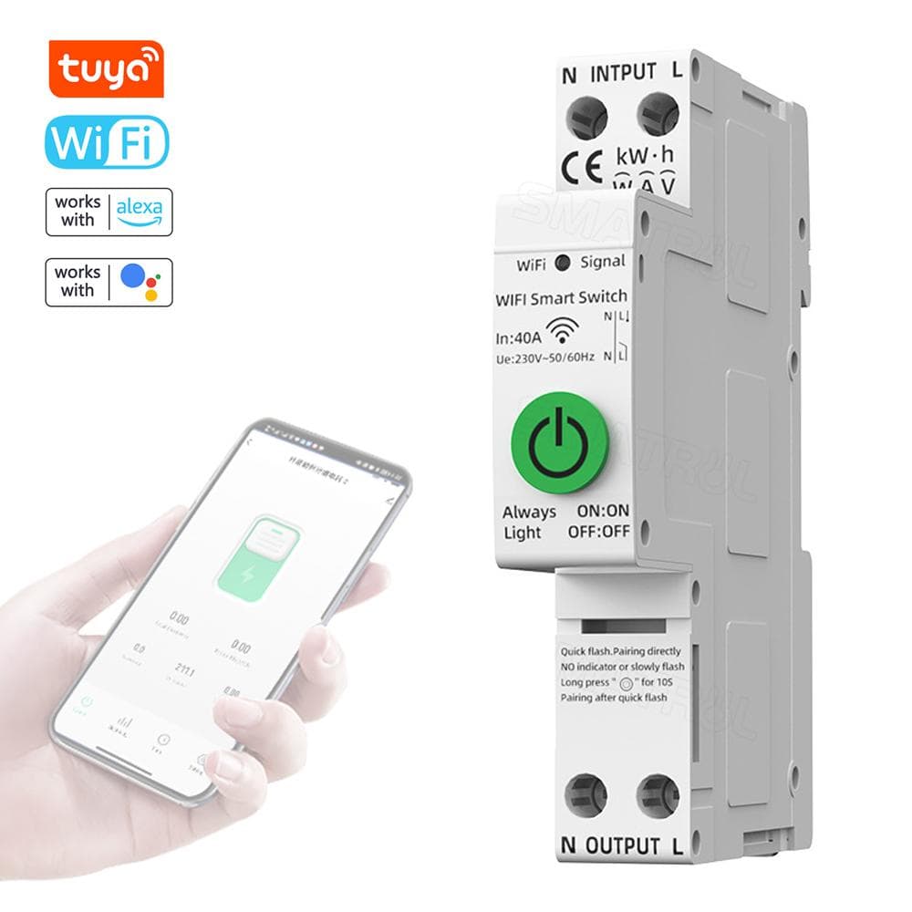 Tuya WiFi Intelligent Automatic Reclosing Protector Multifunctional Current Voltage Monitoring Type C multicolour