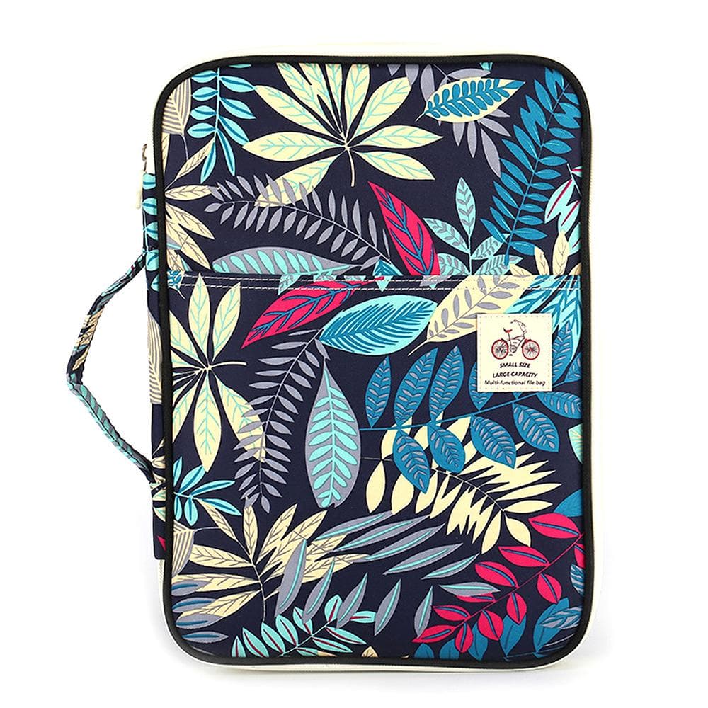 Multi-Functional A4 Document Bags Portfolio Organizer Waterproof Travel Pouch Zippered Case for