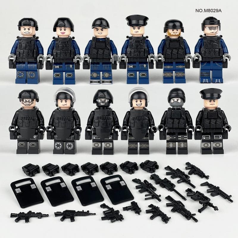 Building Block Military Minifigures Police Special Forces Minifigures Assemble Toys Year-Old Boy Birthday Model