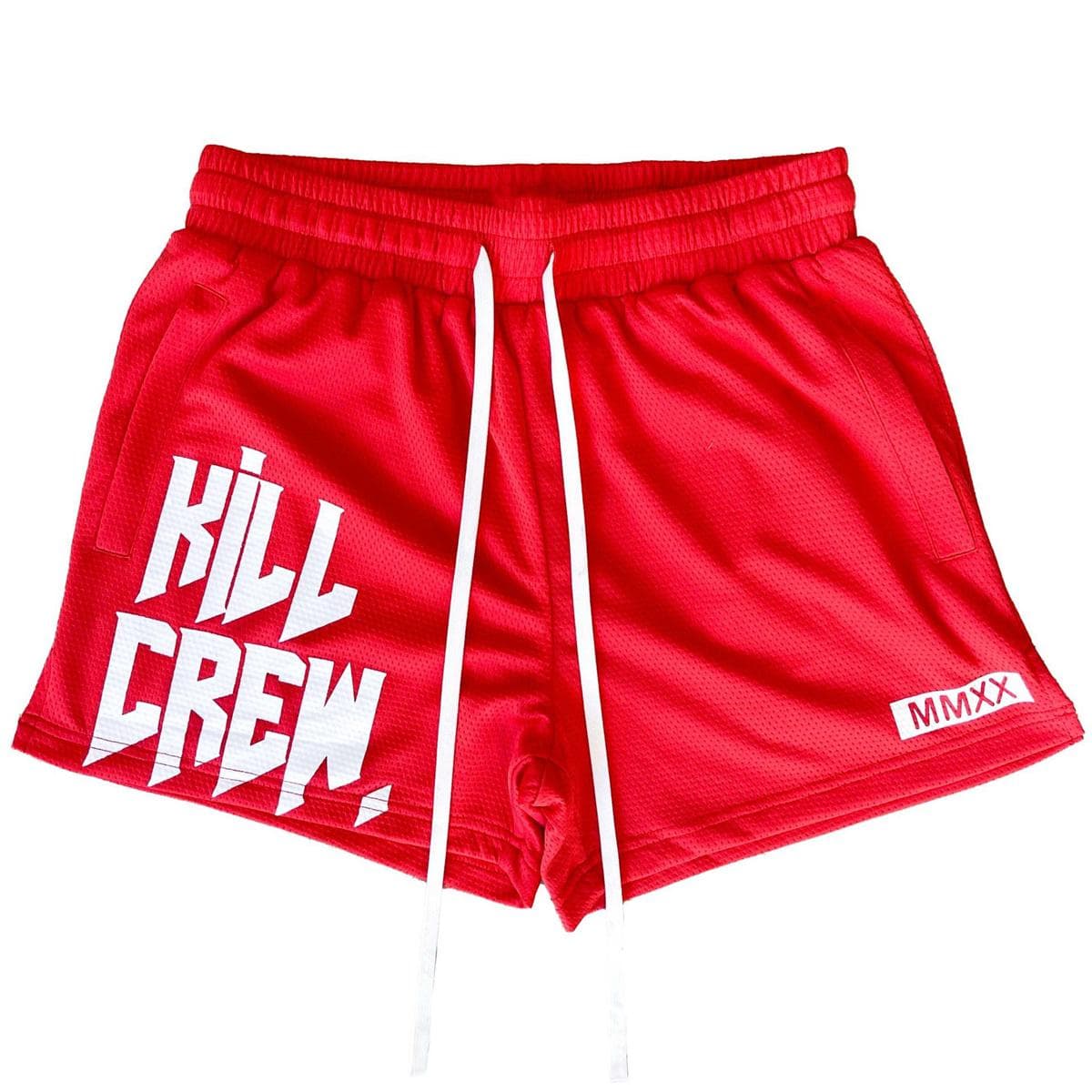 Summer Bodybuilding Sport Shorts Men Casual Quick Dry Bermuda Gym Fitness Running Training Pants Male Beach Swim Trunks Bottoms L red