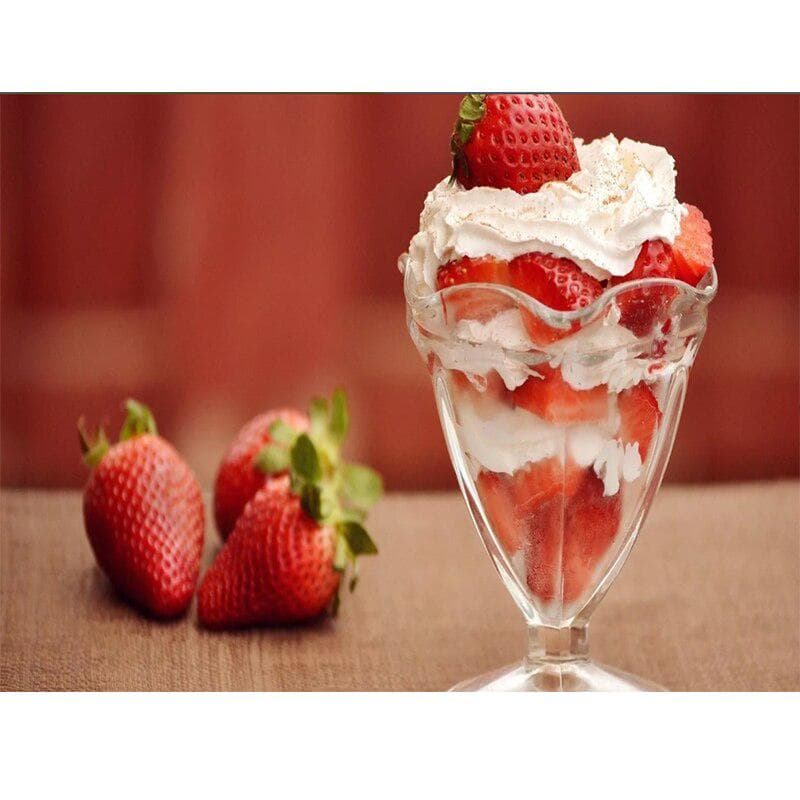 5D Diy Hand Made Diamond Embroidery Painting Exquisite Stitch Fruit Ice Cream 20X30CM