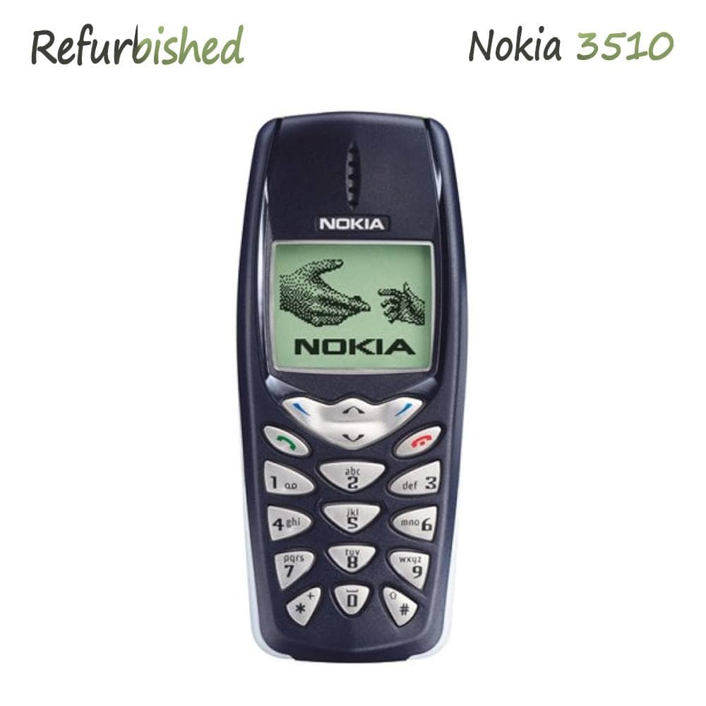 Refurbished Nokia 3510 GSM 900 / 1800 Unlocked Mobile Phone With 1 SIM Simple Set dark blue