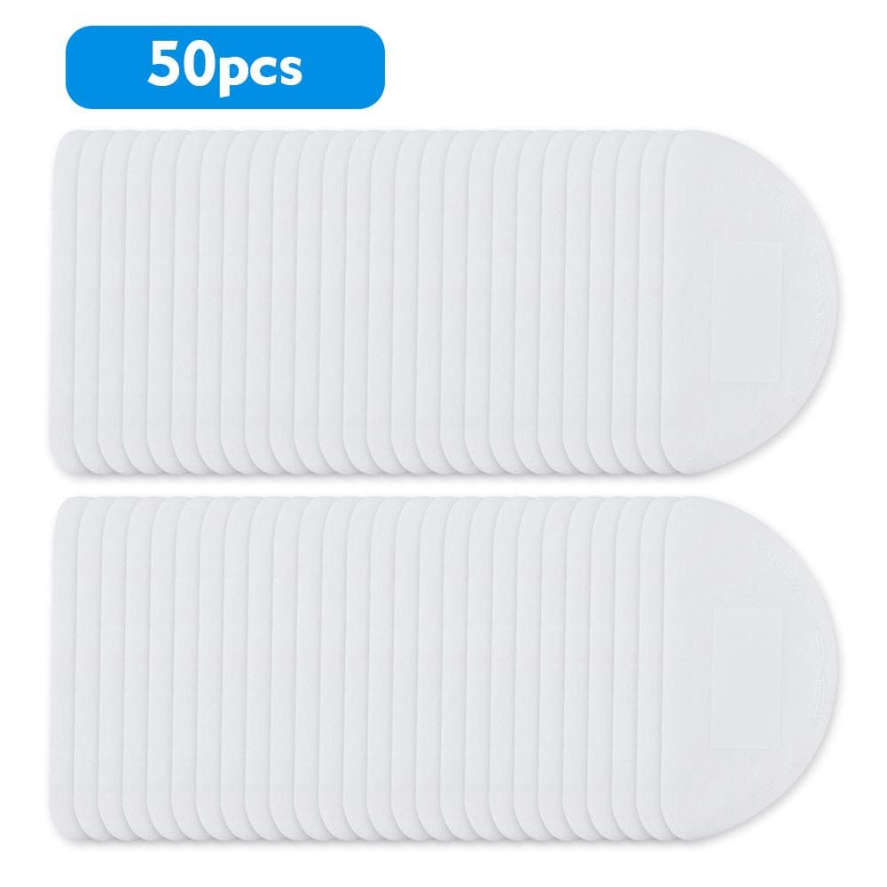 50Pcs Disposable Face Masks Filter Pad 3-Layers Breathable Filter Protective Filter Mouth Mask white