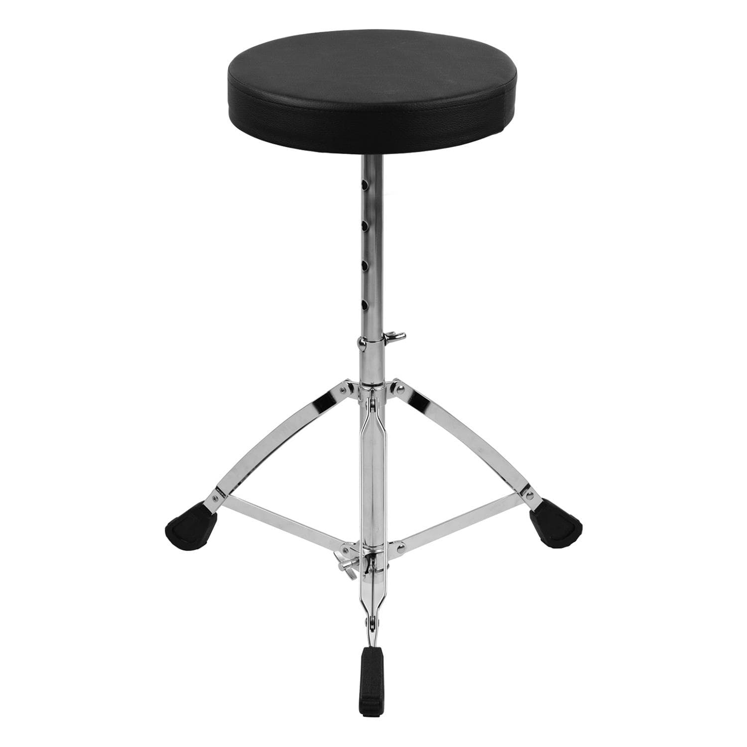 Universal Drum Throne Round Padded Drum Seat Stool Double-braced Stainless Steel Legs Anti-slip 5 black