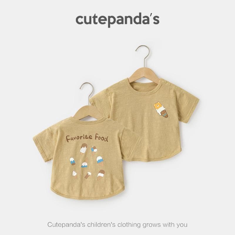 Baby Clothes Casual Short-sleeved T-shirts Summer Clothes Boys Girls Baby Children Children Summer Half-sleeved Tops 120cm