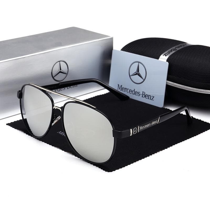 Mercedes Benz A B C E V R S Class ML SL GLA GLB GLC GLK GLS SLK Vito Car Men And Women Polarized Sunglasses Anti Glare Goggles silver