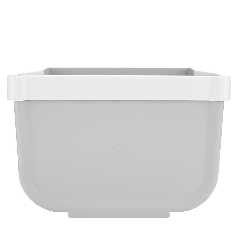 Household Wall Mounted Folding Trash Can Rubbish Garbage Bin for Home Kitchen OfficeGray