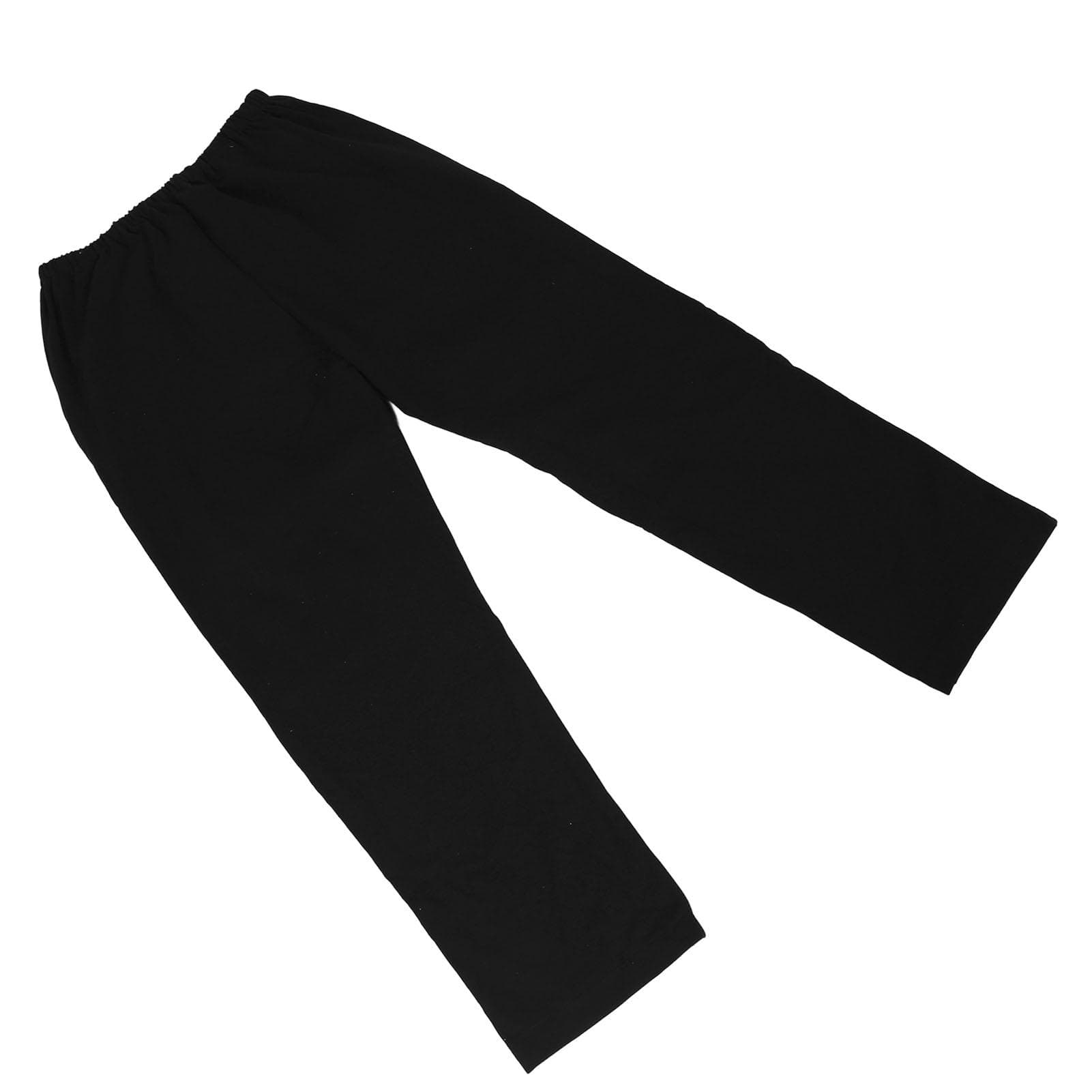 Elderly Urine Bag Pants 2 Sides Inner Pockets Long Cystostomy Pants for 2000ml Urine Bag Black XL M
