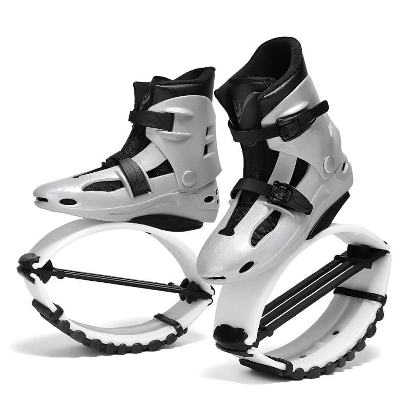 Kangaroo Jumping Shoes Slimming Body Bouncing Sport Fitness Boots Adult Kids Jumps XL 39-41 black/silver