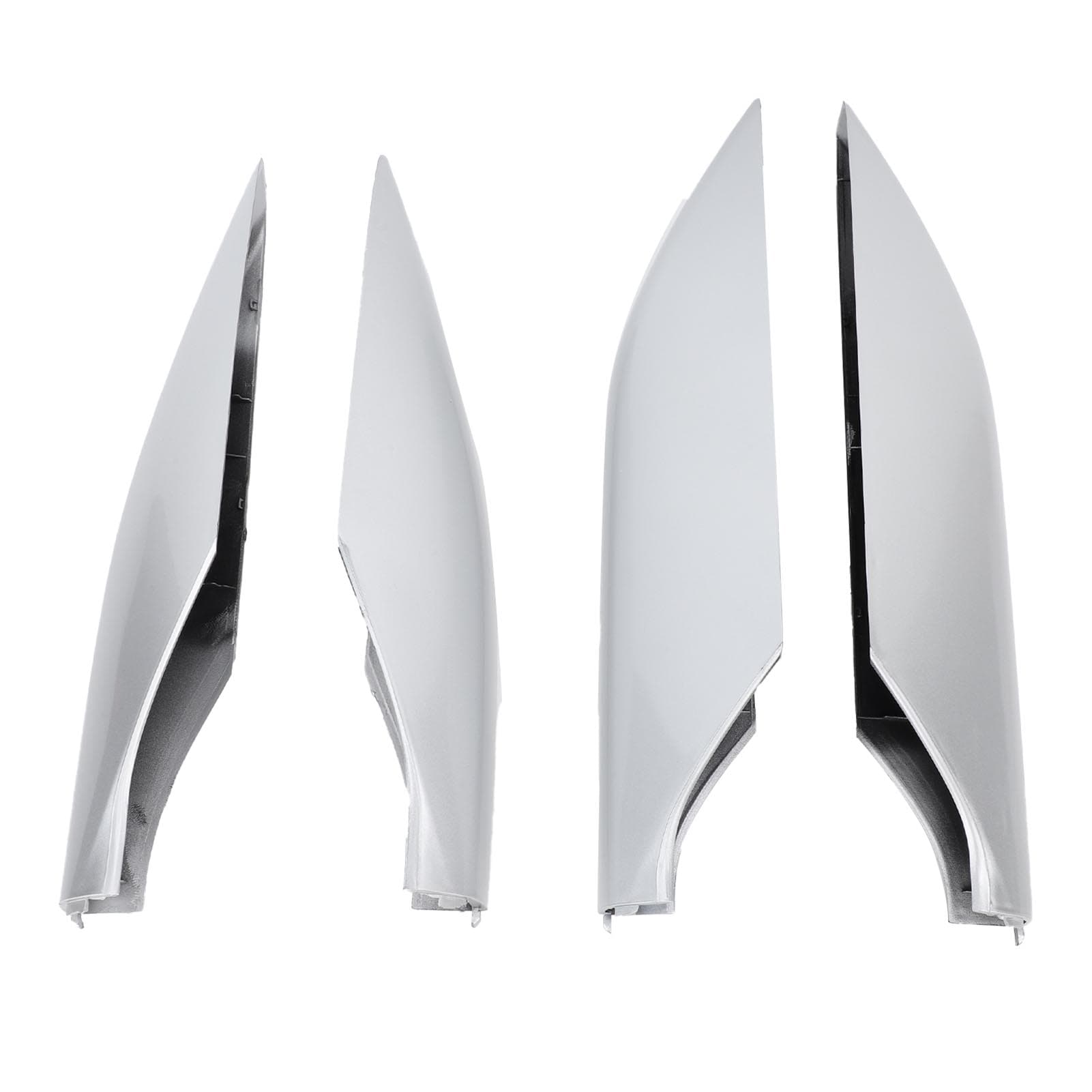 4pcs Roof Rail Rack Cover Plastic Roof Rack Rail End Cap Replacement for Toyota Land Cruiser Prado silver