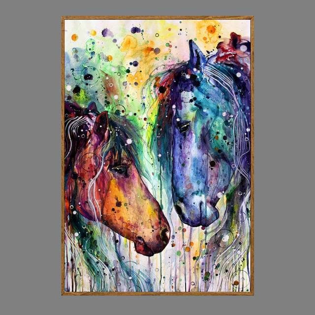 Colorful Abstract Horse 5D DIY Diamond Painting Watercolor Animal Series Mosaic Art For Living Room 20X30CM