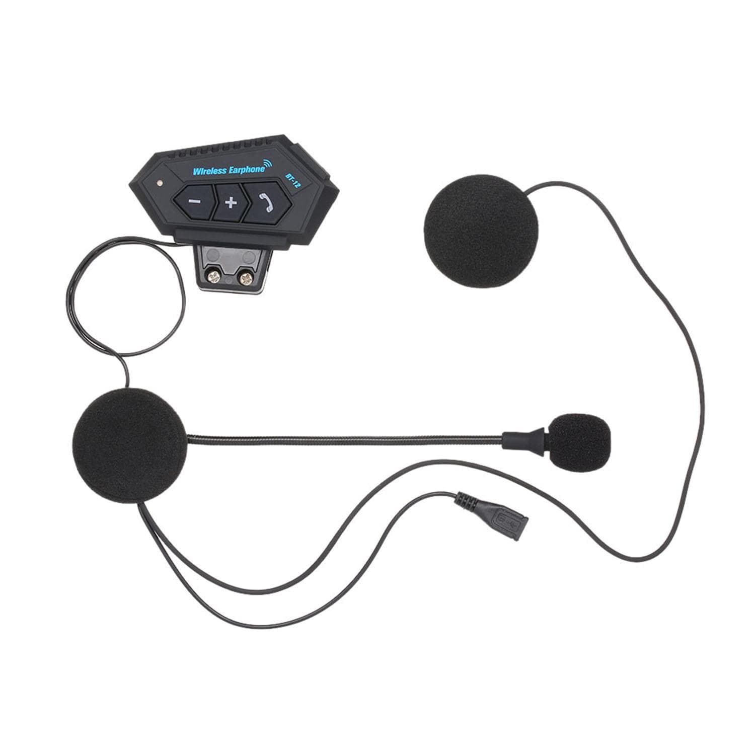 Motorcycle Helmet Headphones Bluetooth 4.0+EDR Headset Wireless Helmet Earphones Hands free with black